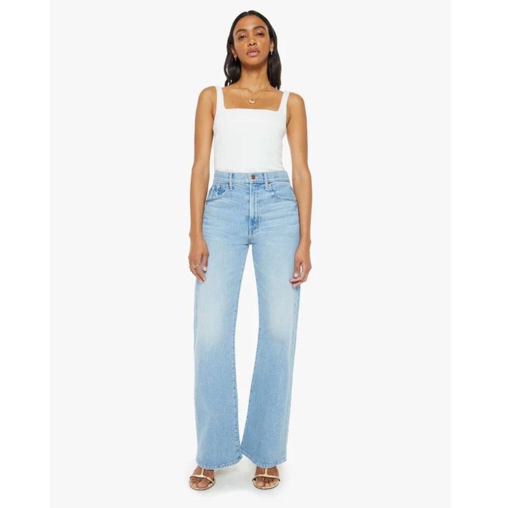 MOTHER The Lasso Sneak Wide-Leg Jeans 32" / Size 27 / Ivy League Cowboy